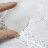 50Pcs Natural Mirror Freshwater Shell Flat Round Beads DIY Jewellery Making