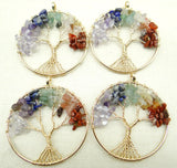 7 Chakra Reiki Healing Tree Of Life Pendant Necklace DIY Jewelry Making