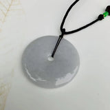 50MM Natural Myanmar Emerald Jadeite Pendant Necklace