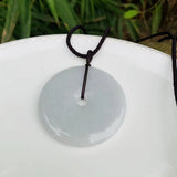 50MM Natural Myanmar Emerald Jadeite Pendant Necklace