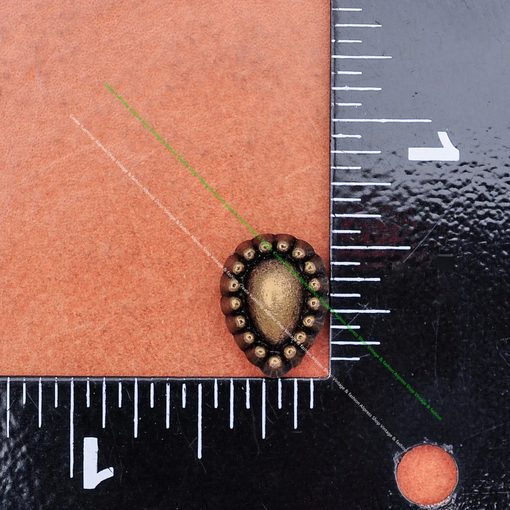 Vintage Brass Plated Water Drop Fastener Rivet Stud for Leathercraft