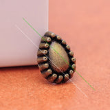 Vintage Brass Plated Water Drop Fastener Rivet Stud for Leathercraft
