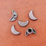 50PC Antique Silver Moon Shape Concho Rivet Stud for Leathercraft