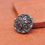50PC 12mm Antique Silver Flower Rivet Stud Leathercraft Hardware