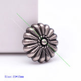 50PC 15mm Silver Plate Parachute Flower Rivet Stud for Leathercraft
