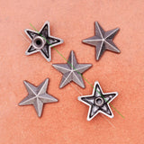 50PC 18mm Star Rivet Stud Leathercraft Hardware Concho Rivetback