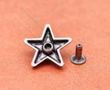50PC 18mm Star Rivet Stud Leathercraft Hardware Concho Rivetback