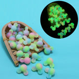 50PC Glow In The Dark Silicone Beads Mickey Teething DIY Toy