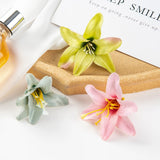 50PC Silk Lily Artificial Flowers for Craft Scrapbook Diy Candy Box Wedding Part