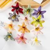 50PC Silk Lily Artificial Flowers for Craft Scrapbook Diy Candy Box Wedding Part