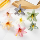 50PC Silk Lily Artificial Flowers for Craft Scrapbook Diy Candy Box Wedding Part