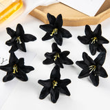 50PC Silk Lily Artificial Flowers for Craft Scrapbook Diy Candy Box Wedding Part