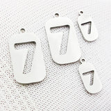 50PC Stainless Steel Square Pendant Charms for DIY Jewelry Making