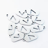 50PC Stainless Steel Square Pendant Charms for DIY Jewelry Making