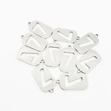 50PC Stainless Steel Square Pendant Charms for DIY Jewelry Making