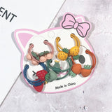 50PC5 Cardboard Hair Accessories Headwear Powder Cat Hair Rope Rubber Band