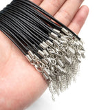 50PCS 1.5mm Braided Necklace Lobster Buckle Chain