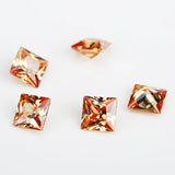 50PCS Champagne CZ Loose Stones 1.5x1.5~15x15mm AAAAA Quality for DIY Jewelry