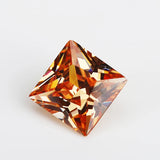 50PCS Champagne CZ Loose Stones 1.5x1.5~15x15mm AAAAA Quality for DIY Jewelry