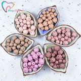 50PCS Baby Teether Silicone Beads Safe Teether Round Baby Teething Beads