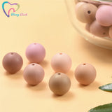 50PCS Baby Teether Silicone Beads Safe Teether Round Baby Teething Beads