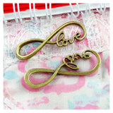 50PCS Antique Silver Plated Eternity Love Bracelets Connect Charms