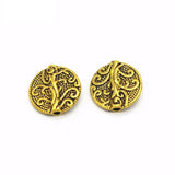 50PCS Tibetan Gold/Silver Spacer Beads 13x1.5mm Flat Round DIY Jewelry