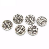 50PCS Tibetan Gold/Silver Spacer Beads 13x1.5mm Flat Round DIY Jewelry