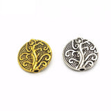50PCS Tibetan Gold/Silver Spacer Beads 13x1.5mm Flat Round DIY Jewelry