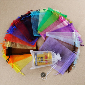50PCS 13x18cm Drawstring Organza Bags Party Candy Wedding Bags Pouches