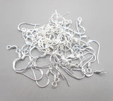50PCS 15MM 925 Sterling Silver French Hook Earrings Ear Wires
