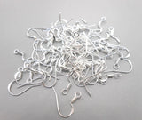 50PCS 15MM 925 Sterling Silver French Hook Earrings Ear Wires
