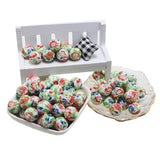50PCS 15mm Flower Grass Print Silicone Beads Baby Teething BPA DIY Sensory Toy