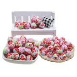 50PCS Peony Flower Print Baby Silicone Beads 15mm Teething DIY Sensory Toy