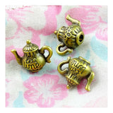 50PCS Antique Bronze Teapot Charms Diy Jewelry Findings Accessories