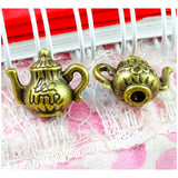 50PCS Antique Bronze Teapot Charms Diy Jewelry Findings Accessories