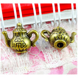50PCS Antique Bronze Teapot Charms Diy Jewelry Findings Accessories