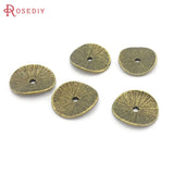 50PCS 15x14MM Round Curved Brushed Spacer Beads Diy Jewelry Findings