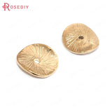 50PCS 15x14MM Round Curved Brushed Spacer Beads Diy Jewelry Findings