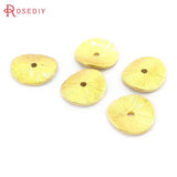 50PCS 15x14MM Round Curved Brushed Spacer Beads Diy Jewelry Findings