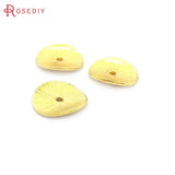 50PCS 15x14MM Round Curved Brushed Spacer Beads Diy Jewelry Findings