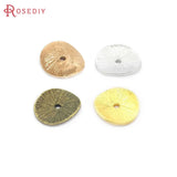 50PCS 15x14MM Round Curved Brushed Spacer Beads Diy Jewelry Findings