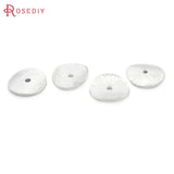 50PCS 15x14MM Round Curved Brushed Spacer Beads Diy Jewelry Findings