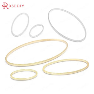50PCS Brass Oval Shape Closed Rings Connect Rings DIY Jewelry Findings
