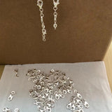 50PCS 17x6MM 925 Silver Water Drop Lobster Clasp Hooks DIY Jewelry Making