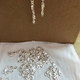 50PCS 17x6MM 925 Silver Water Drop Lobster Clasp Hooks DIY Jewelry Making