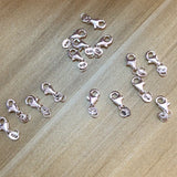 50PCS 17x6MM 925 Silver Water Drop Lobster Clasp Hooks DIY Jewelry Making