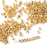 50PCS 18K Plated 3mm Cut Face Bead Bracelet Necklace Jewelry Findings