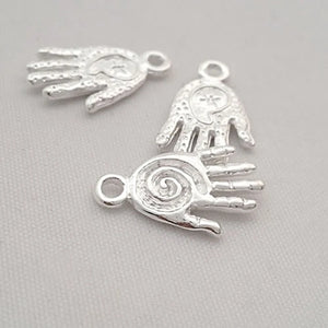 50PCS Antique Bronze Buddha Palm Hand Charms Pendants DIY Jewelry Findings