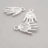 50PCS Antique Bronze Buddha Palm Hand Charms Pendants DIY Jewelry Findings